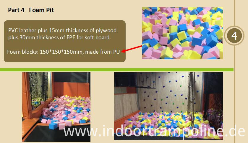 Foam pit of indoor trampoline arena Foam pit of indoor trampoline arena